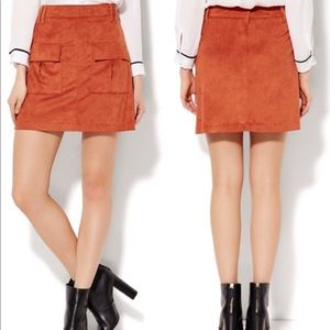 Faux suede skirt